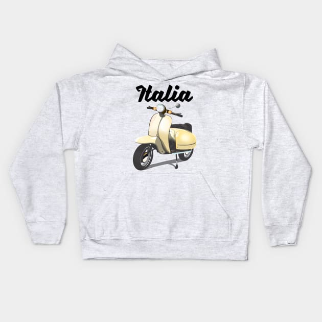 Italy Scooter Kids Hoodie by nickemporium1